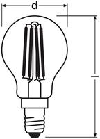OSRAM HOMELIGHTING 4058075436527 LED-lamp Energielabel E (A - G) E14 Peer 4 W = 40 W Warmwit (Ø x l) 45 mm x 78 mm 1 stuk(s) - thumbnail