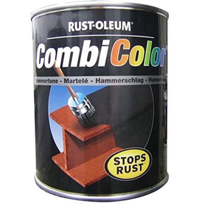 Rust-Oleum Combicolor metaalverf lichtgrijs hamerslag 0.75ltr