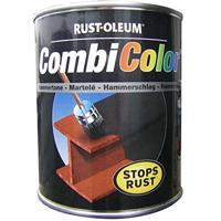 Rust-Oleum Combicolor metaalverf lichtgrijs hamerslag 0.75ltr - thumbnail