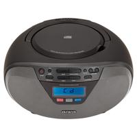 Aiwa BBTU-400BK: draagbare cd-radio met Bluetooth en USB, kleurendisplay, RDS, FM PLL, wekkerfunctie, kleur: zwart - thumbnail