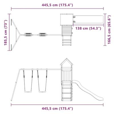 Speelhuis massief grenenhout