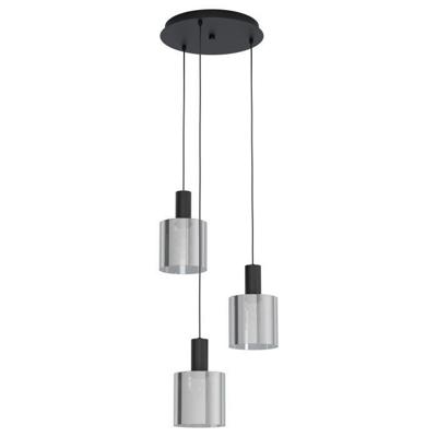 Eglo 3-lichts hanglampGorosiba met smoke glas - 98754 Eglo 3-lichts hanglampGorosiba met smoke glas - 98754