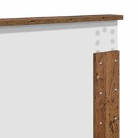 Bedframe met hoofdeinde Oudhout 135 x 190 cm Bewerkt hout - thumbnail