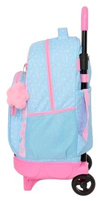Schoolrugzak met Wielen BlackFit8 Smile Blauw Roze 33 x 45 x 22 cm