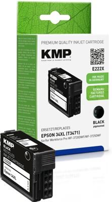 KMP Inktcartridge vervangt Epson 34XL, T3471 Compatibel Zwart E222X 1637,4001 KMP Inktcartridge vervangt Epson 34XL, T3471 Compatibel Zwart E222X 1637,4001