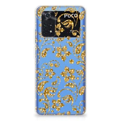 Xiaomi Poco M4 Pro 4G | TPU Case | Gouden Bloemen Xiaomi Poco M4 Pro 4G | TPU Case | Gouden Bloemen
