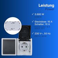 REV 0510231777 Schakel-/stopcontact combinatie Compleet AquaForm Lichtgrijs 1 stuk(s) - thumbnail