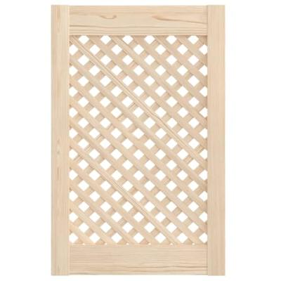 VidaXL Kastdeuren met latwerk 2 st 39,5x61,5 cm massief grenenhout