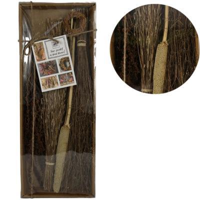 Droogbloemen cadeaudoos 58 cm | 12 stuks