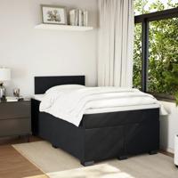 Boxspring met matras fluweel zwart 120x200 cm - thumbnail