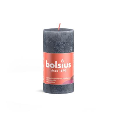 Bolsius rustiekkaars 100/50 lucht blauw