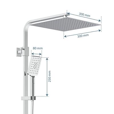 Regendouche Opbouwset Thermostatisch Schutte Ocean 3 Functies Glazen Planchet Chroom Antraciet Schütte Regendouche Opbouwset Thermostatisch Schutte Ocean 3 Functies Glazen Planchet Chroom Antraciet Schütte