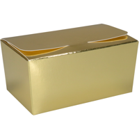 Ballotin | karton + PP | 375gr | 125x73x62mm | goud/wit | 200 stuks - thumbnail