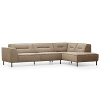 Hoekbank Bora Lichtbruin Stof - thumbnail