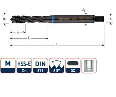 Rotec Machinetap din371 m8 rvs blind