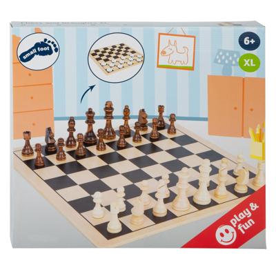 Small Foot houten schaak en damspel xl