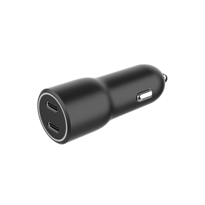 2-poorts USB-autolader, 4.0 A, zwart