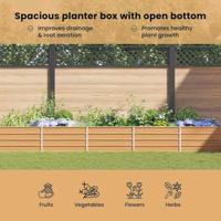 Verhoogde plantenbak Licht Bruin 400 x 80 x 45 cm - thumbnail