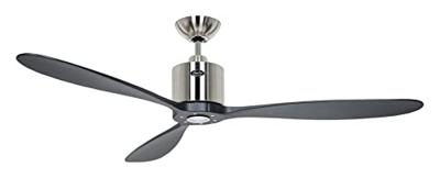 CasaFan AEROPLAN ECO 132 BN-SW Flügel Massivholz schwarz Plafondventilator 27 W (Ø x h) 132 cm x 310 mm Chroom (geborsteld) Met afstandsbediening, Timer, Met CasaFan AEROPLAN ECO 132 BN-SW Flügel Massivholz schwarz Plafondventilator 27 W (Ø x h) 132 cm x 310 mm Chroom (geborsteld) Met afstandsbediening, Timer, Met
