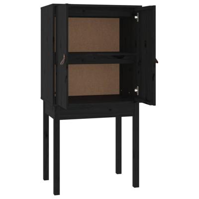 Hoge kast 60x40x120 cm massief grenenhout zwart Hoge kast 60x40x120 cm massief grenenhout zwart