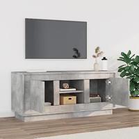 Tv-meubel 102x35x45 cm bewerkt hout betongrijs - thumbnail