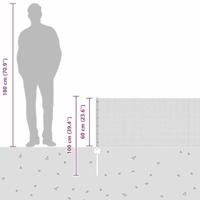 VidaXL Hek met paal zilver 0,6 x 25 m staal - thumbnail