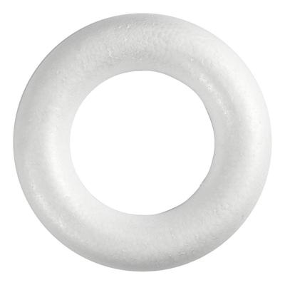 Creativ Company Ringen met platte achterkant, d 25 cm, dikte 30 mm, wit, 1 stuk