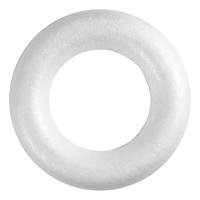 Creativ Company Ringen met platte achterkant, d 25 cm, dikte 30 mm, wit, 1 stuk - thumbnail