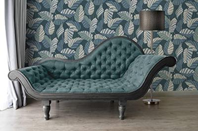 AS Creation Antigua - Blauw - Planten Behang - 390944