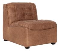 MUST Living Fauteuil 'Liberty' Leder, kleur Cognac - thumbnail