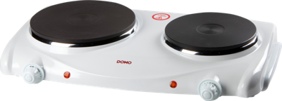 Domo elektrische kookplaat, 1000-1500W, wit