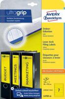 Rugetiket avery smal 38x192mm zelfklevend geel - thumbnail