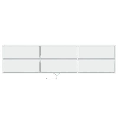 Tv-wandmeubel met LED-verlichting 180x31x45 cm wit