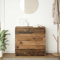 Dressoir 80x35x76 cm spaanplaat oud hout - thumbnail