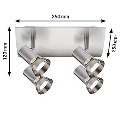 Paulmann Teja 66701 Plafondspot LED GU10 40 W Nikkel (gesatineerd) Paulmann Teja 66701 Plafondspot LED GU10 40 W Nikkel (gesatineerd)