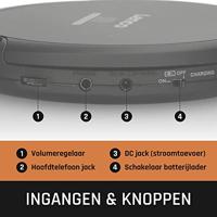 Lenco CD-200 Discman CD, CD-RW, MP3 Acculaadfunctie Zwart - thumbnail