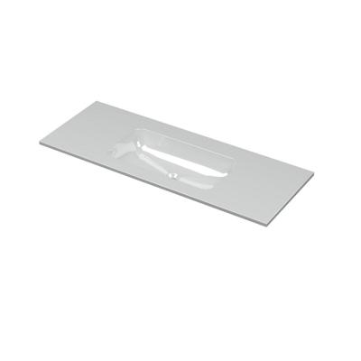 INK Aspekt Wastafel Porselein Midden Zonder Kraangat - 1200x450x15 mm - Glans Wit