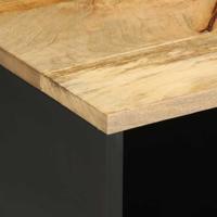 Tv-meubel 80x33,5x46 cm massief ruw mangohout zwart - thumbnail