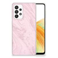 Samsung Galaxy A33 5G | TPU | Siliconen hoesje | Marble Pink - Origineel Cadeau Vriendin - thumbnail