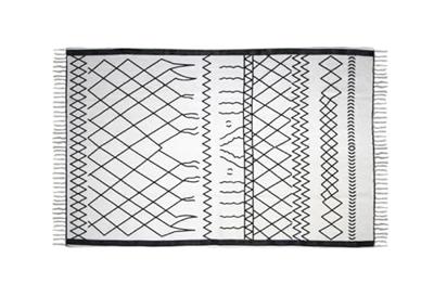HSM Collection vloerkleed Borris - zwart/wit - 230x160 cm