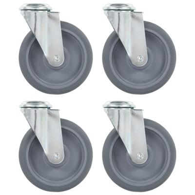 VidaXL 24 st zwenkwielen met boutgaten 125 mm