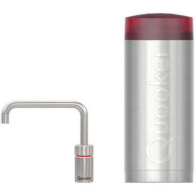 Quooker Nordic Square Kokendwaterkraan Single Tap Set - Kokend Water - RVS - Inclusief COMBI+ Reservoir