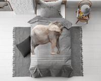 Dreamhouse - Goodnight Elephant 100% Katoen - Grijs - 140 x 200 - thumbnail