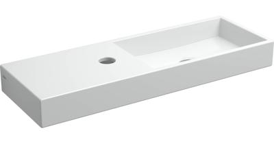 Clou Mini Wash Me fontein 56x19cm kraangat links Keramiek Wit CL/03.03138 Clou Mini Wash Me fontein 56x19cm kraangat links Keramiek Wit CL/03.03138