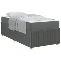 Bedframe met matras met matras Donkergrijs 90 x 190 cm Stof - thumbnail