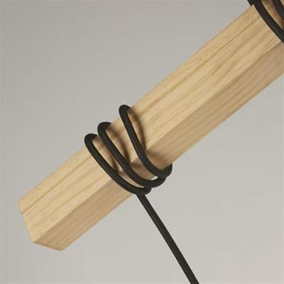 Searchlight 6-lichts hanglampWoody met hout - 95041-6BR