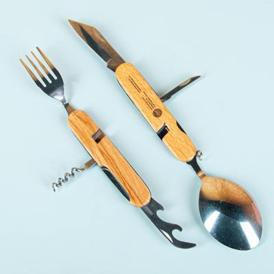 Houten Campingbestek Houten Campingbestek