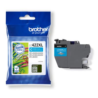 Originele inktcartridge Brother LC-422XLC Cyaan - thumbnail