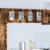 Keukenkast 2 pcs Gerookt eiken 60 x 31 x 40 cm Bewerkt hout - thumbnail