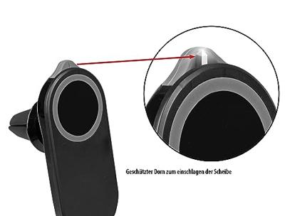 Eufab Nothammer und Gurtschneider Telefoonhouder voor in de auto Bevestigingswijze (auto): Ventilatierooster